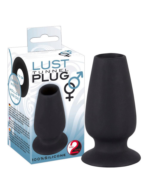 Plug analny silikonowy Tunnel M – z korkiem, 10 cm