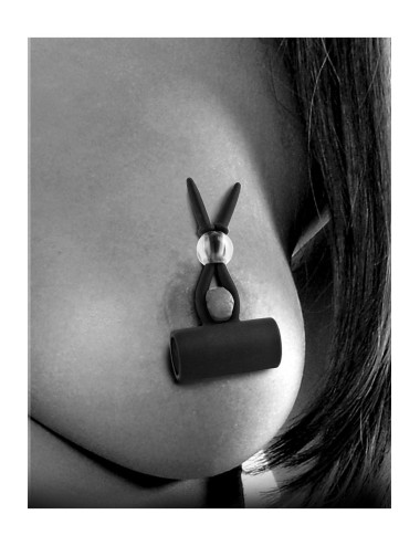 FETISH FANTASY SERIES LIMITED EDITION VIBRATING SILICONE NIPPLE LASSOS BLACK