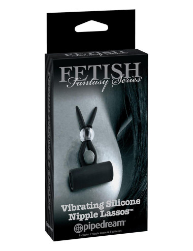 FETISH FANTASY SERIES LIMITED EDITION VIBRATING SILICONE NIPPLE LASSOS BLACK