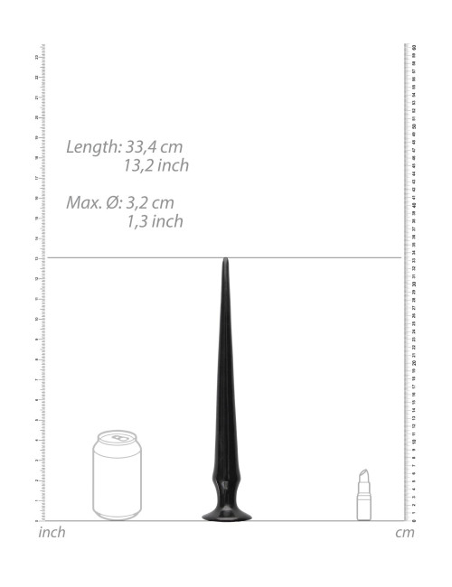 Ouch! Ass Spike Dildo Czarny 33 cm