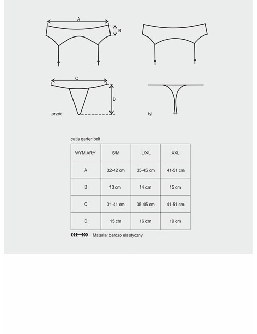 Obsessive Catia Komplet: Pas i Stringi S/M