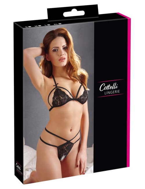 Cottelli Lingerie Koronkowy Komplet Bielizny Black S