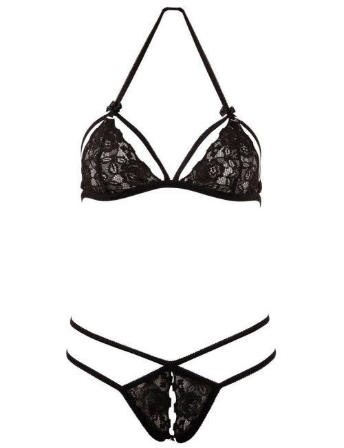 Cottelli Lingerie Koronkowy Komplet Bielizny Black S