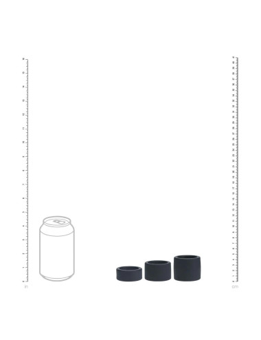 Liquid Silicone Ball Strap Set of 3 - S/M/L - Black