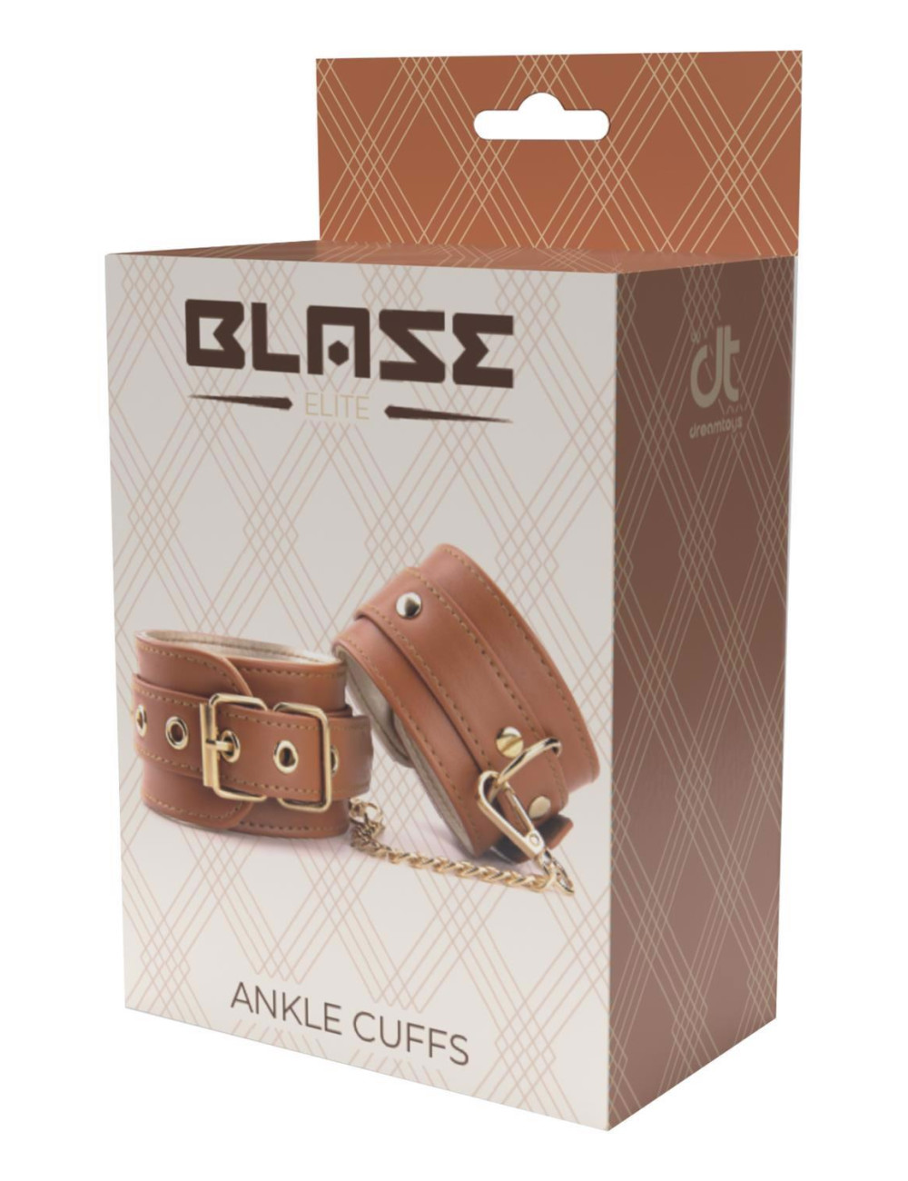 BLAZE ELITE ANKLE CUFFS COGNAC VEGAN LEATHER