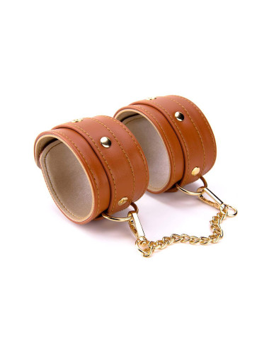 BLAZE ELITE ANKLE CUFFS COGNAC VEGAN LEATHER