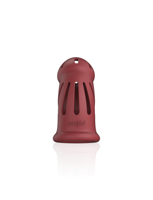 Model 28 - Ultra Soft Silicone Chastity Cage - Red
