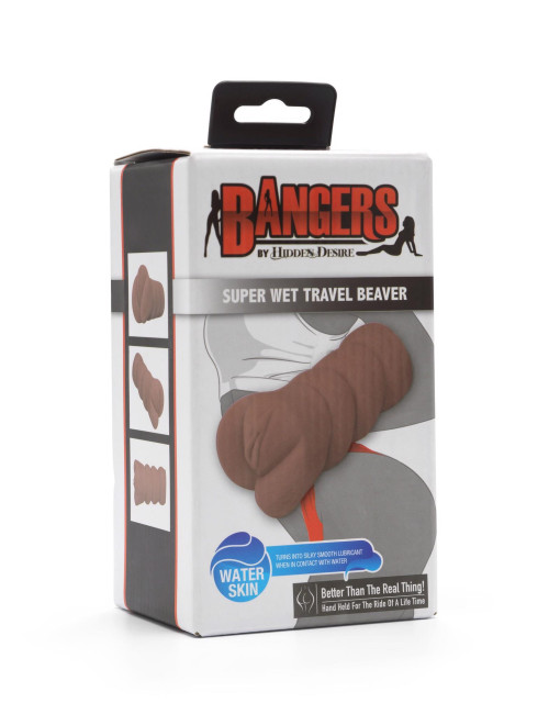 Hidden Desire Super Wet Travel Beaver - Sztuczna pochwa Brown Skin