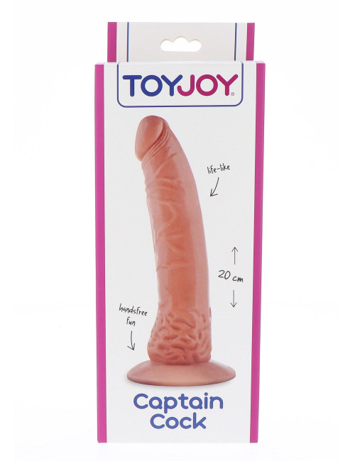 Captain Realistyczny Dildo 20 cm Light Skin – Zabawki erotyczne, realistyczne, PVC bez ftalanów, przyssawka
