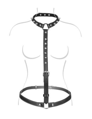 SEXY BUST HARNESS WITH SPIKES