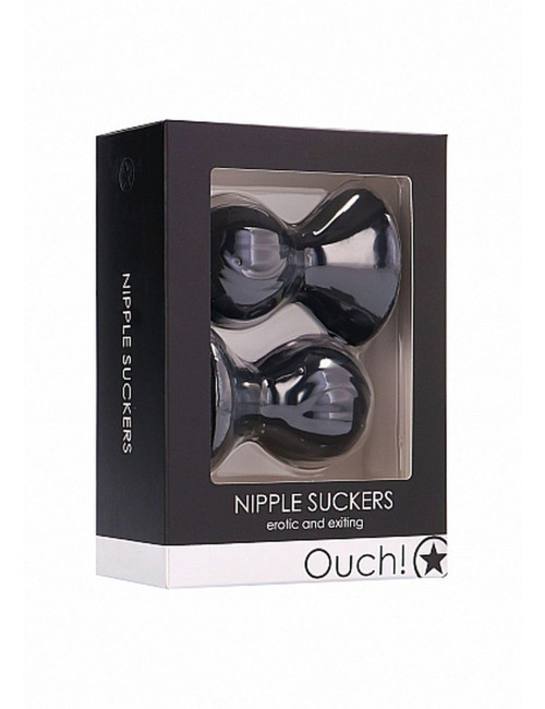 Ouch! Nipple Suckers - Czarne Przyssawki do Sutków