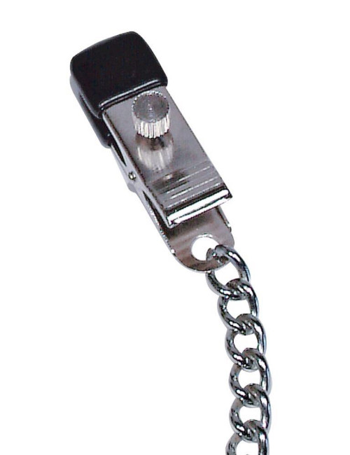 Fetish Collection Boob Chain + Nipple Clamps SX - łańcuszek na piersi