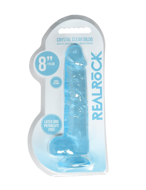 RealRock Realistic Dildo z Jąidami Niebieskie 21 cm