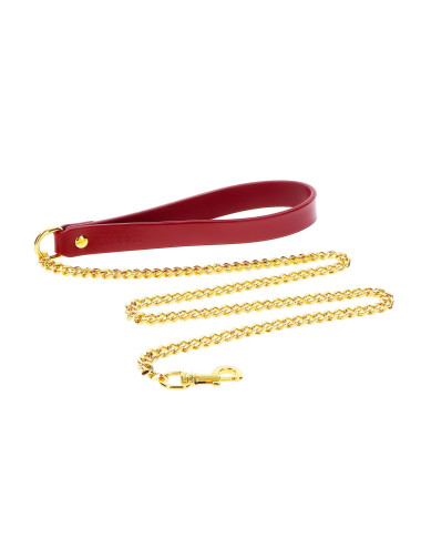 Taboom Smycz Łańcuchowa BDSM Chain Leash Czerwona