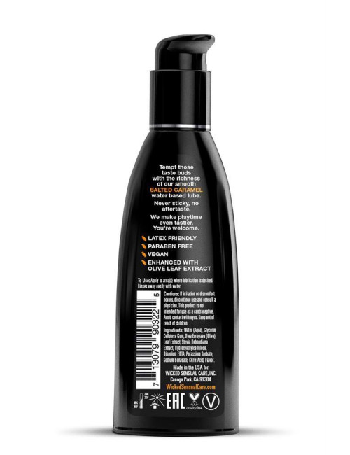 WICKED AQUA SALTED CARAMEL FLAVORED - Afrodyzjaki Żel Smakowy na Bazie Wody 60ml