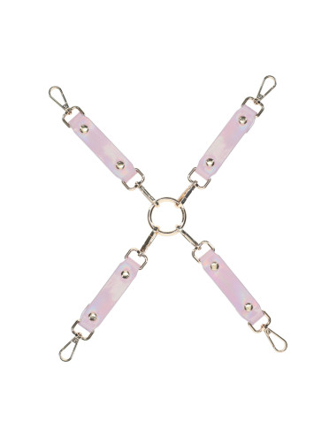 Paris Collection Hogtie Connectors Pink – Kagańce BDSM, Zabawki Bondage, Wiązania, Bezpieczne dla ciała