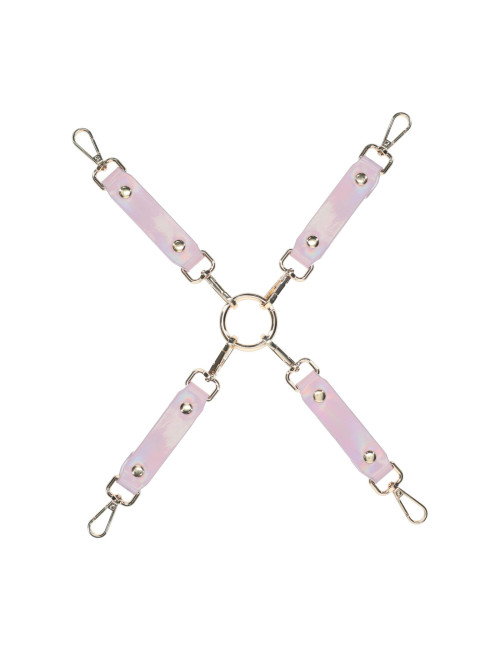 Paris Collection Hogtie Connectors Pink – Kagańce BDSM, Zabawki Bondage, Wiązania, Bezpieczne dla ciała