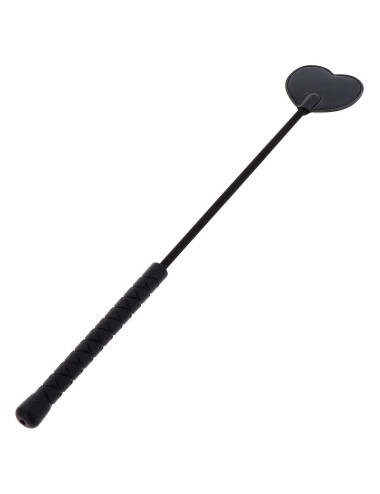 Crop Whip Heart Black