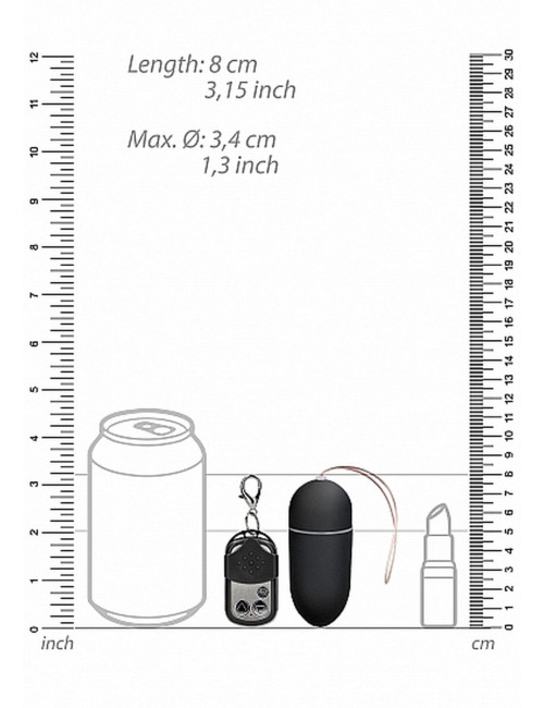 10 Speed Remote Vibrating Egg - Big - Black