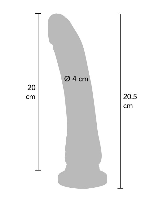 Dong 8 inch Black - Realistyczne Dildo, Zabawki erotyczne (Phthalate Free PVC)