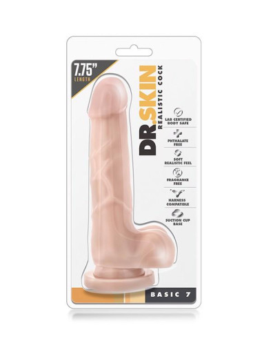 DR. SKIN Realistyczne Dildo Basic 7 Flesh - Zabawki Erotyczne