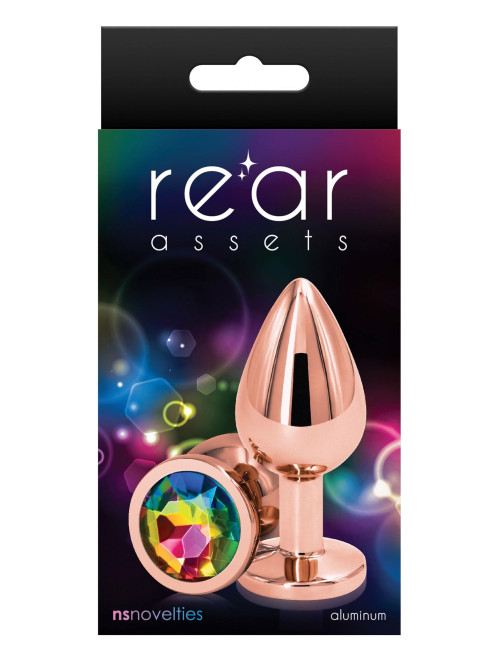 NS Novelties Rear Assets Rose Gold M – Kolorowy korek analny