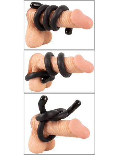 BK bendable cock & ball ring
