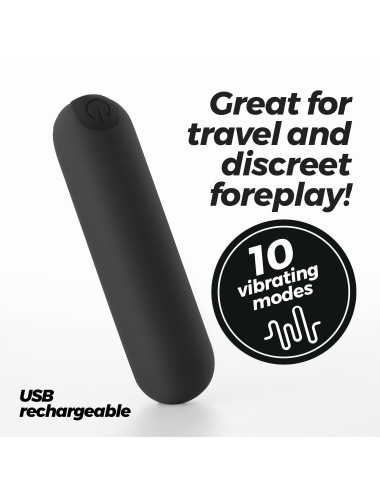 CRUSHIOUS IMOAN RECHARGEABLE VIBRATING BULLET BLACK