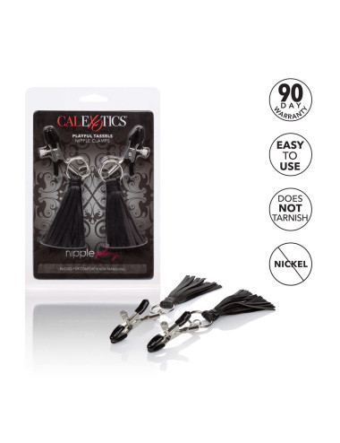 Playful Tassels Nipple Clamps Black