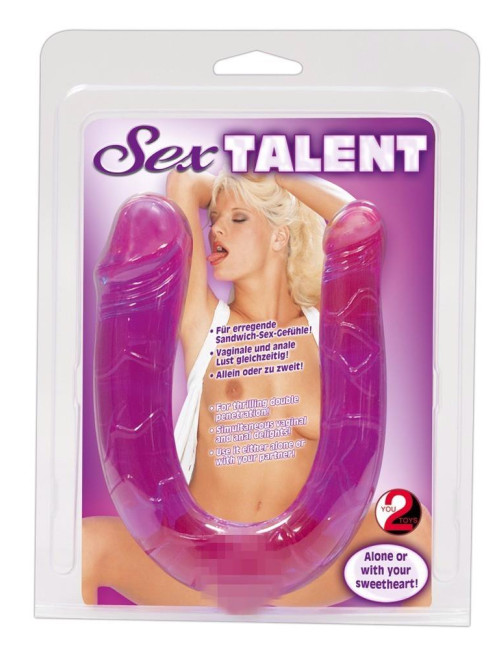 Sex Talent Double Dong – Podwójne Dildo Zabawki PVC, Dla Par, 29 cm, Kolor Fioletowy