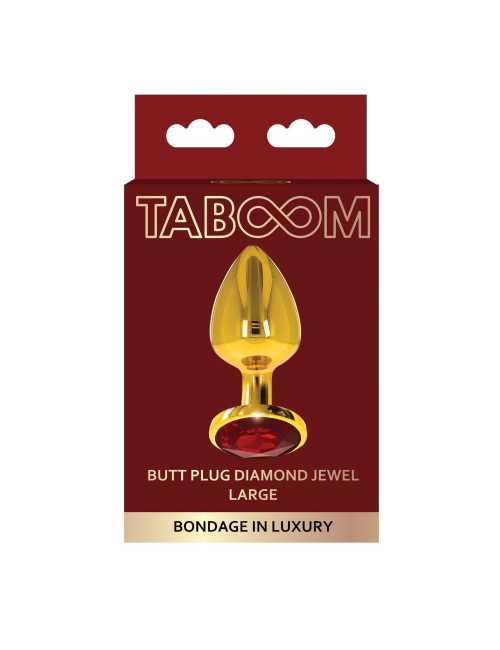 Butt Plug Diamentowa Biżuteria L Gold - Zabawki analne, Biżuteria analna Aluminium Złoty