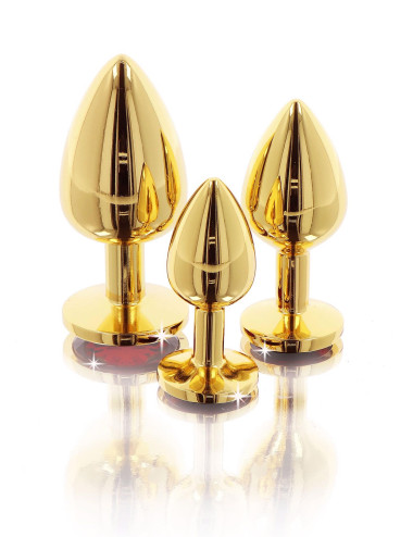 Butt Plug With Diamond Jewel L Gold