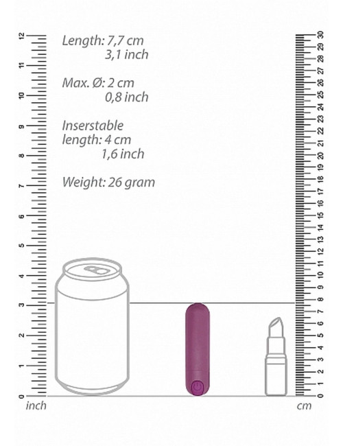 10 Speed Rechargeable Bullet - Purple