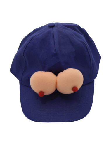 Kinky Pleasure - DS003 - Cap With Breasts - Blue - One Size
