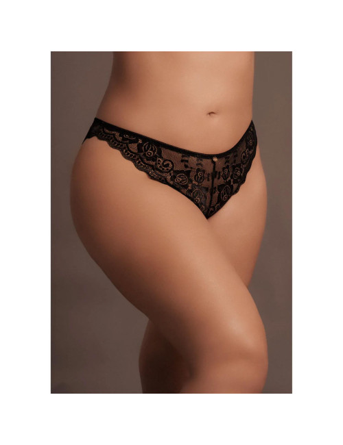 Le Désir Zoe Koronkowe Majtki Plus Size ze Sznurowaniem