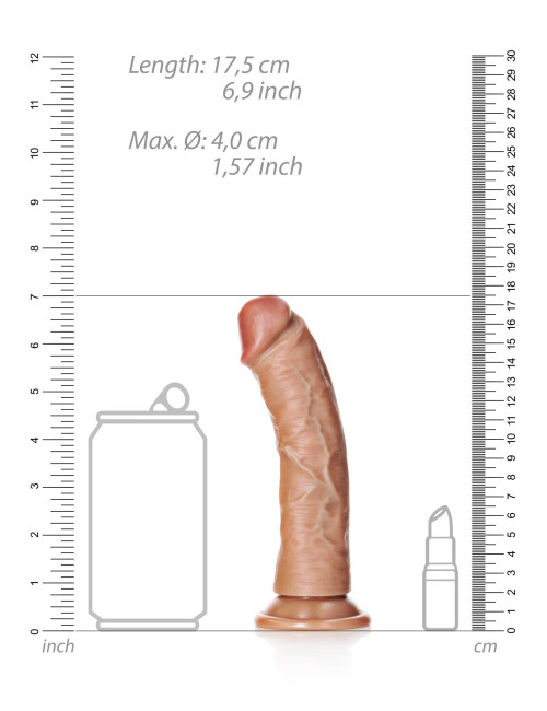 Curved Realistic Dildo with Suction Cup - 6/ 15,5 cm
