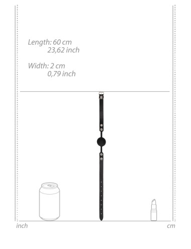 Silicone Ball Gag - with Adjustable Bonded Leather Straps