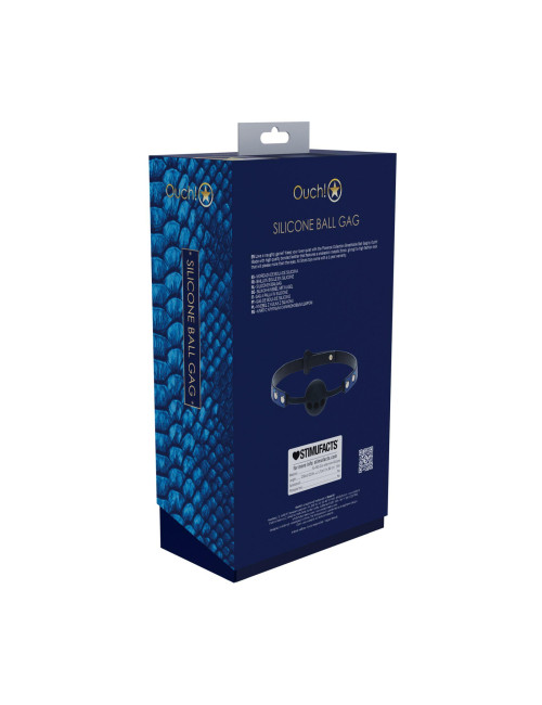Ouch! Florence Collection Ball Gag - Niebieski kaganiec silikonowy