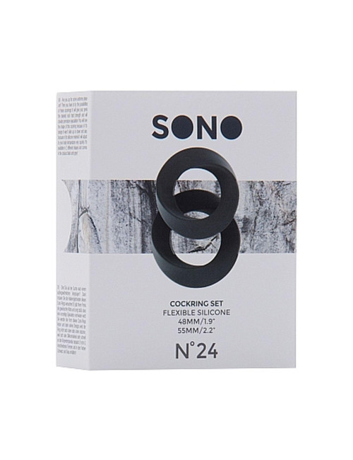 Sono No.24 Szary Silikonowy Pierścień do Penisa