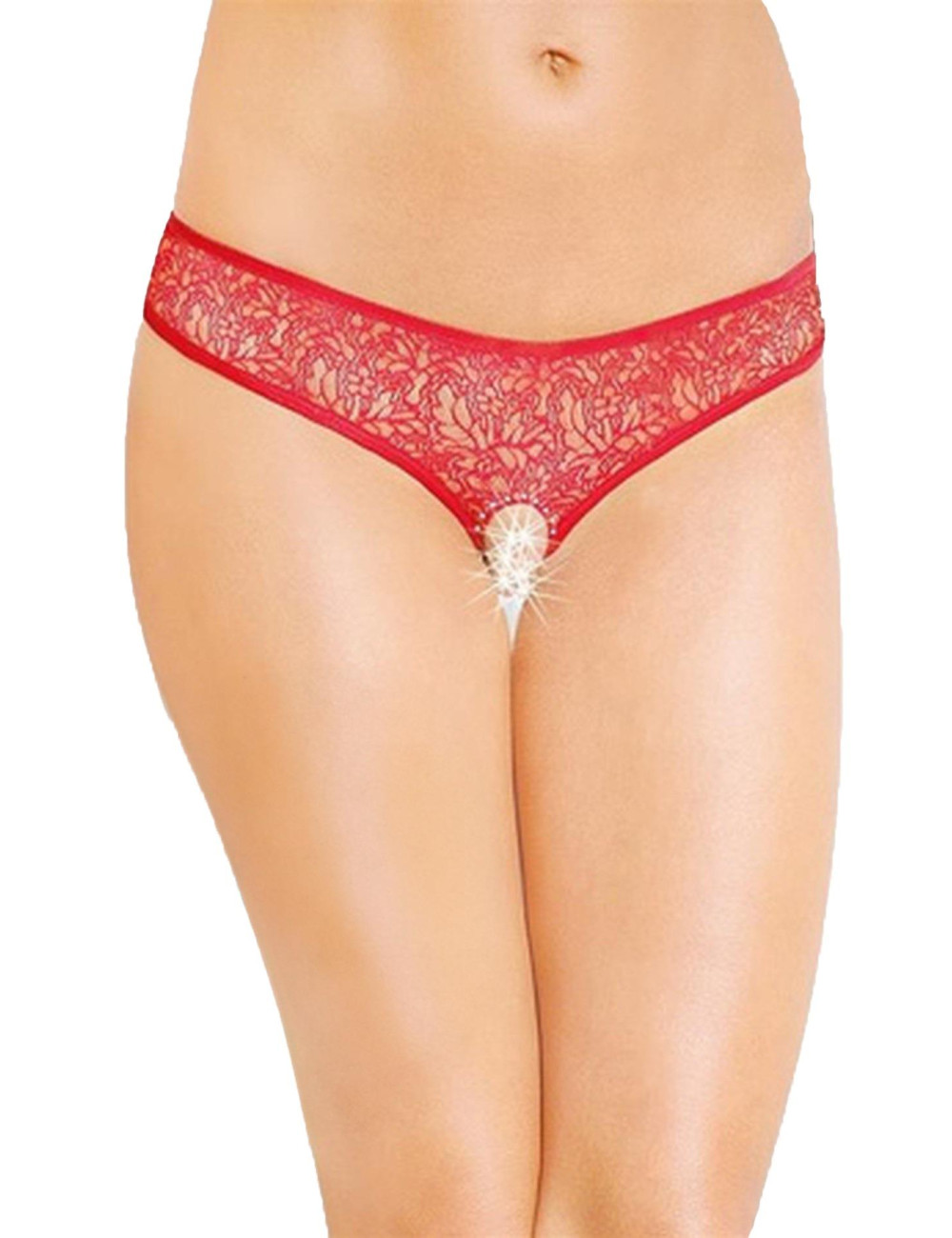 SoftLine Collection Czerwone Stringi Damskie 2446 S/M