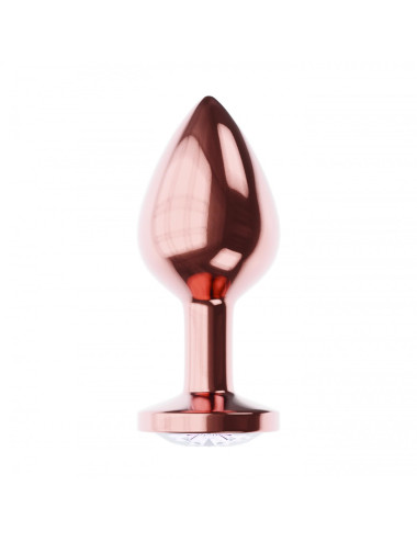 Plug-Butt Plug Diamond Moonstone Shine L Rose Gold