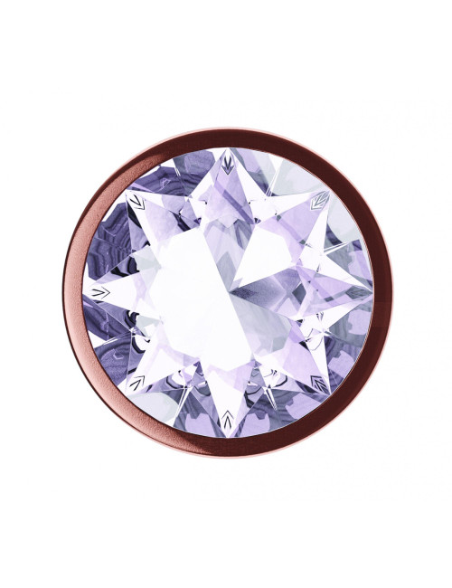 Plug-Butt Plug Diamond Moonstone Shine L Rose Gold