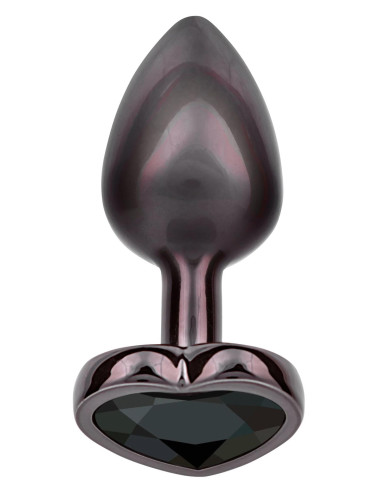 Diamond Heart Plug Small Black