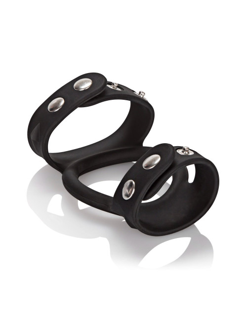 Calexotics Silicone Tri-Snap C & B Cage Black