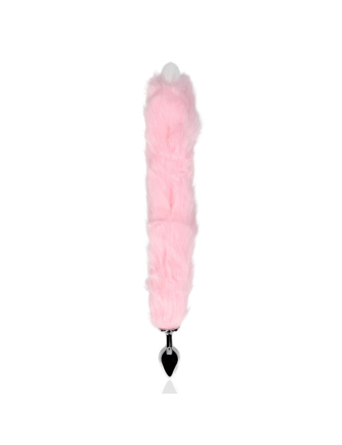 Light-up Fox Tail z metalowym korkiem analnym - zabawki analne i biżuteria analna LED