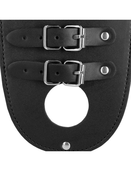 Pas Cnoty PU Leather z Regulowanymi Paskami – BDSM Chastity Belt