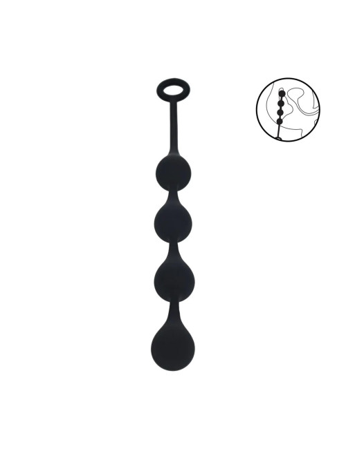 Levelz by Shots Waterdrop Silikonowe Kuleki Analne M 30mm Czarne