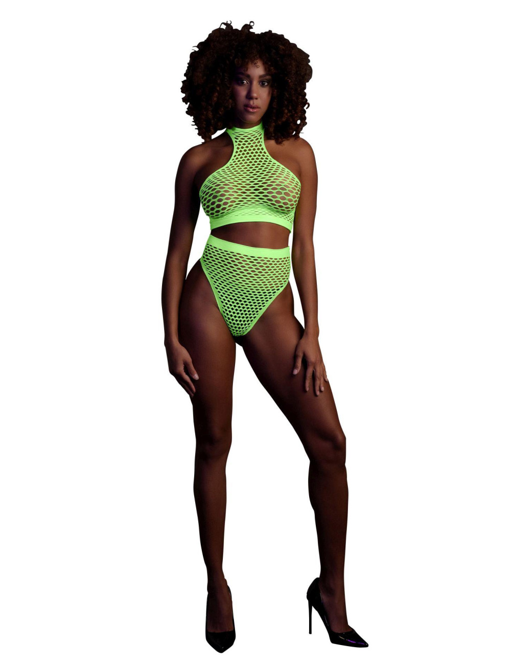 Ouch! Komplet Turtle Neck i High Waist Slip XS/XL