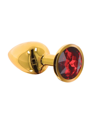 Butt Plug With Diamond Jewel M Gold