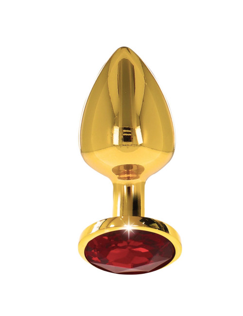 Taboom Butt Plug M Gold z ozdobnym kryształkiem
